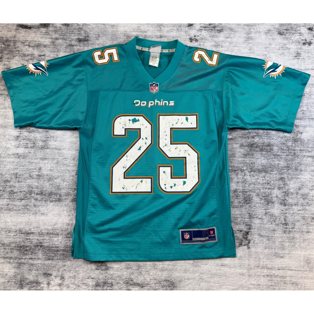 NFL Pro Line Miami Dolphins Xavien Howard 25 Jersey Mens Small Teal Short Slv